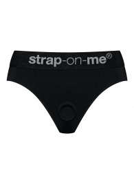 Черные трусики для насадок Heroine Lingerie Harness - size XL - Strap-on-me - купить с доставкой в Калининграде