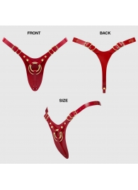 Красный пояс для фиксации насадок Strap-On-Me Leatherette Harness Fabulous - Strap-on-me - купить с доставкой в Калининграде