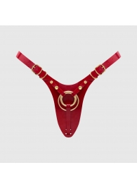 Красный пояс для фиксации насадок Strap-On-Me Leatherette Harness Fabulous - Strap-on-me - купить с доставкой в Калининграде