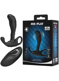 Черный изогнутый массажёр простаты с вибрацией и пультом ДУ - Baile - в Калининграде купить с доставкой