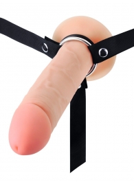 Мужской полый страпон на регулируемых ремешках - 22 см. - Sex Expert - купить с доставкой в Калининграде