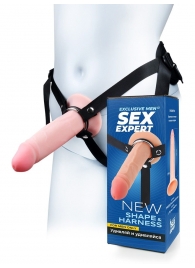 Мужской полый страпон на регулируемых ремнях - 18,5 см. - Sex Expert - купить с доставкой в Калининграде