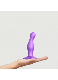 Фиолетовая насадка Strap-On-Me Dildo Plug Curvy size S - Strap-on-me - купить с доставкой в Калининграде