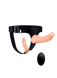 Женский страпон с 2 насадками, вибрацией и пультом ДУ - Erowoman-Eroman - купить с доставкой в Калининграде