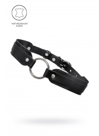 Черный кожаный чокер-ошейник со скруглёнными углами - Pecado - купить с доставкой в Калининграде