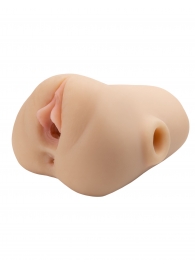 Телесный мастурбатор с вибрацией Double Pounder Vibrating Squeeze Stroker - Pipedream - в Калининграде купить с доставкой