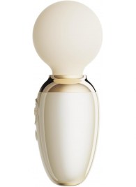 Бежевый мини-вибратор с функцией нагрева Ava - Zalo