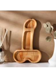 Деревянное блюдо для подачи в форме члена (25 х 16,5 х 1,7 см) - Сима-Ленд - купить с доставкой в Калининграде