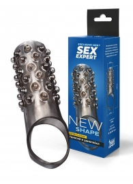 Дымчатая насадка на пенис с выпуклостями - 12 см. - Sex Expert - в Калининграде купить с доставкой