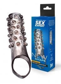 Дымчатая насадка на пенис с выпуклостями - 11 см. - Sex Expert - в Калининграде купить с доставкой