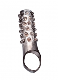 Дымчатая насадка на пенис с выпуклостями - 11 см. - Sex Expert - в Калининграде купить с доставкой