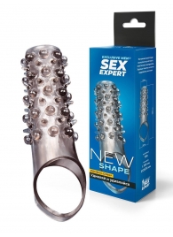 Дымчатая насадка на пенис с шипами и выпуклостями - 12 см. - Sex Expert - в Калининграде купить с доставкой