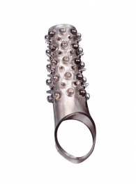 Дымчатая насадка на пенис с шипами и выпуклостями - 12 см. - Sex Expert - в Калининграде купить с доставкой