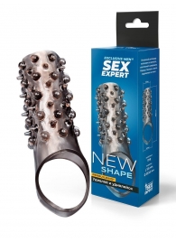 Дымчатая насадка на пенис с шипами и выпуклостями - 12,5 см. - Sex Expert - в Калининграде купить с доставкой