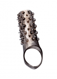 Дымчатая насадка на пенис с шипами и выпуклостями - 12,5 см. - Sex Expert - в Калининграде купить с доставкой