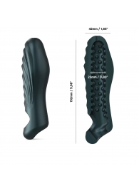 Серая силиконовая насадка на пенис с подхватом Manwan Ryzer - Manwan - в Калининграде купить с доставкой