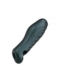 Серая силиконовая насадка на пенис с подхватом Manwan Ryzer - Manwan - в Калининграде купить с доставкой