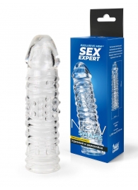 Прозрачная закрытая насадка на пенис - 17 см. - Sex Expert - в Калининграде купить с доставкой