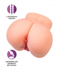 Реалистичный мастурбатор в форме попки с двумя любовными входами - No Name - в Калининграде купить с доставкой