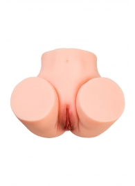 Телесный мастурбатор в форме попки с 2 любовными входами - No Name - в Калининграде купить с доставкой