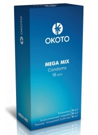 Презервативы OKOTO Mega Mix - 18 шт. - Sitabella - купить с доставкой в Калининграде