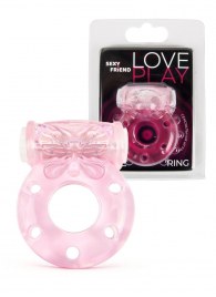 Розовое эрекционное виброкольцо с бабочкой - 1137 - в Калининграде купить с доставкой