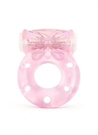 Розовое эрекционное виброкольцо с бабочкой - 1137 - в Калининграде купить с доставкой