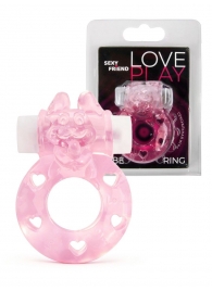 Розовое эрекционное виброкольцо в форме зайчика - 1137 - в Калининграде купить с доставкой