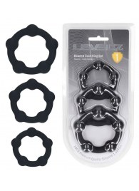 Набор из 3 эрекционных колец Beaded Silicone Cockring Set - Shots Media BV - в Калининграде купить с доставкой