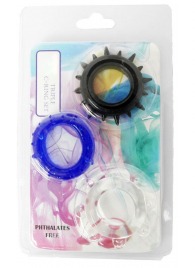 Набор из 3 эрекционных колец разного цвета и рельефа - Boys of Toys - в Калининграде купить с доставкой