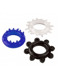 Набор из 3 эрекционных колец разного цвета и рельефа - Boys of Toys - в Калининграде купить с доставкой