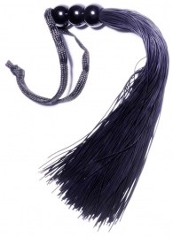 Черная силиконовая плетка - 25,4 см. - Boys of Toys - купить с доставкой в Калининграде