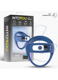 Синее интерактивное эрекционное виброкольцо Rank - Intoyou - в Калининграде купить с доставкой