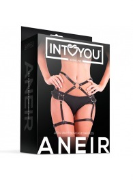 Черные стрепы на бёдра Aneir - Intoyou - купить с доставкой в Калининграде