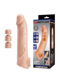 Телесный фаллоудлинитель с подхватом мошонки Silas - 26 см. - Baile - в Калининграде купить с доставкой