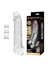 Прозрачный фаллоудлинитель с подхватом мошонки Silas - 26 см. - Baile - в Калининграде купить с доставкой