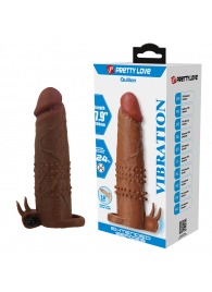 Коричневая насадка на пенис Quillon - 20 см. - Baile - в Калининграде купить с доставкой