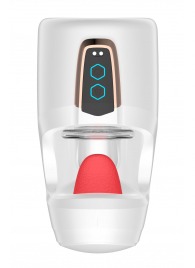 Белый мастурбатор с язычком и возвратно-поступательными движениями - Secwell - в Калининграде купить с доставкой