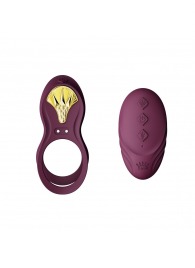 Фиолетовое эрекционное виброкольцо Bayek с пультом ДУ - Zalo - в Калининграде купить с доставкой