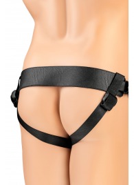 Телесный фаллопротез на черных ремнях Conall - 15 см. - ToyFa - купить с доставкой в Калининграде