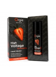 Жидкий вибратор Orgie High Voltage Strawberry - 15 мл. - ORGIE - купить с доставкой в Калининграде