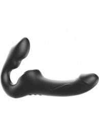 Черный безремневой страпон с 3 моторами - Ibiza - купить с доставкой в Калининграде