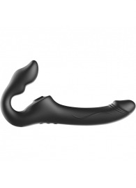 Черный безремневой страпон с 3 моторами - Ibiza - купить с доставкой в Калининграде