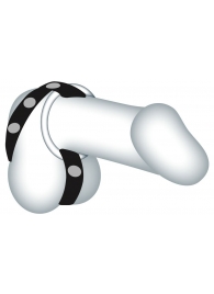 Подхват для мошонки с 3 съемными эрекционными кольцами Leder-Riemen - Orion - в Калининграде купить с доставкой