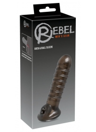 Насадка на пенис Rebel smoke с рёбрышками и отверстием под мошонку - Orion - в Калининграде купить с доставкой