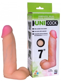 Фаллическая насадка Харнесс UNICOCK 7  - 19 см. - LOVETOY (А-Полимер) - купить с доставкой в Калининграде