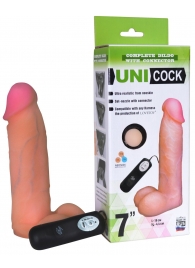 Фаллическая насадка Харнесс UNICOCK 7  с вибрацией - 19 см. - LOVETOY (А-Полимер) - купить с доставкой в Калининграде
