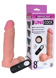 Фаллическая насадка Харнесс UNICOCK 8  с вибрацией - 20 см. - LOVETOY (А-Полимер) - купить с доставкой в Калининграде