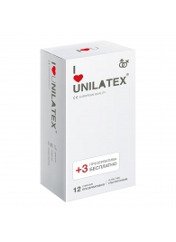Ультратонкие презервативы Unilatex Ultra Thin - 12 шт. + 3 шт. в подарок - Unilatex - купить с доставкой в Калининграде