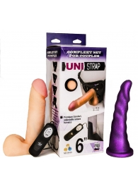 Вибрострапон с двумя насадками UniStrap - 18 и 18 см. - LOVETOY (А-Полимер) - купить с доставкой в Калининграде